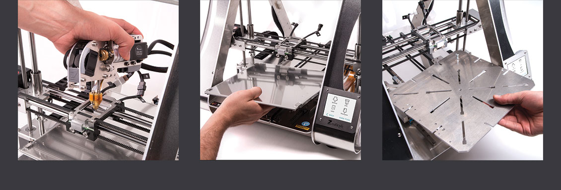 Interchangeable toolheads and worktables