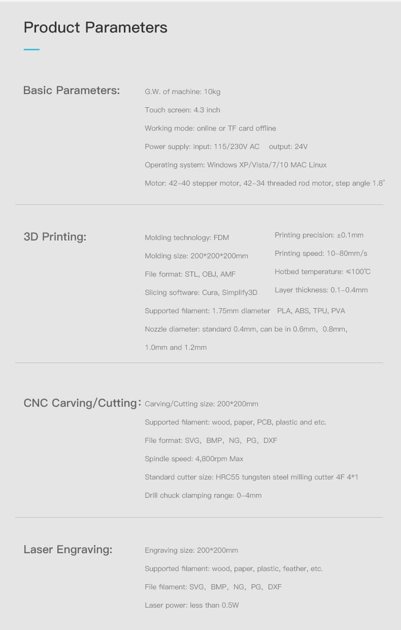 Creality Cp 01 3d Printer Cnc Laser Engraving 0 0 0 Mm